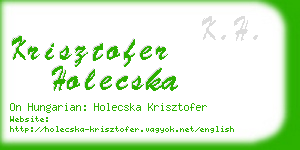 krisztofer holecska business card